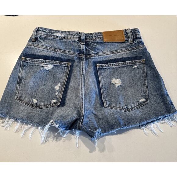 ZARA Women’s Size 4 Distressed Cut Off Shorts Embroidered Sexy Festival Boho - Picture 4 of 11